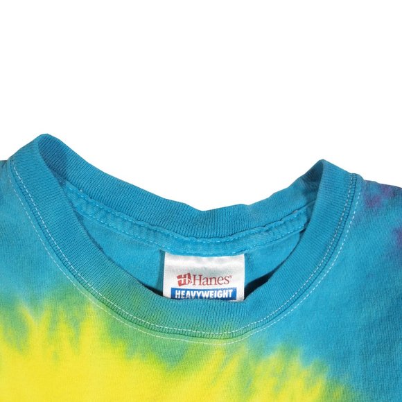 Buccee's Rainbow Tie Dye T-shirt, Size Small, Peace Love and Beaver Nuggets - Picture 2 of 5